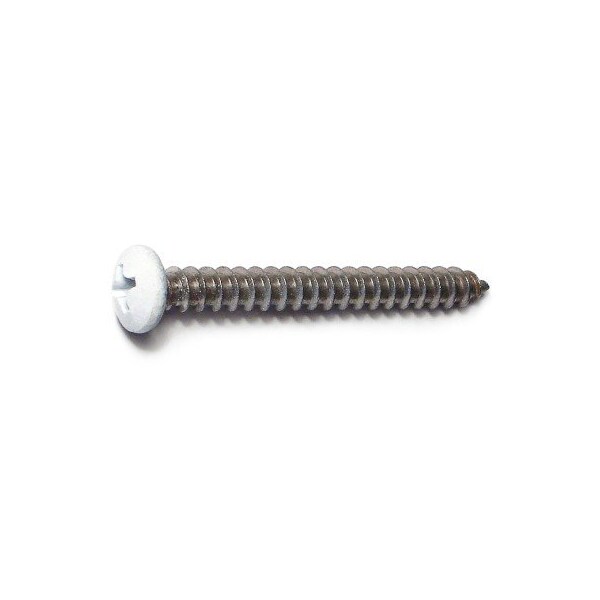 Midwest Fastener Sheet Metal Screw, #8 x 1-1/2 in, Painted 18-8 Stainless Steel Pan Head Phillips Drive, 100 PK 09078 - main